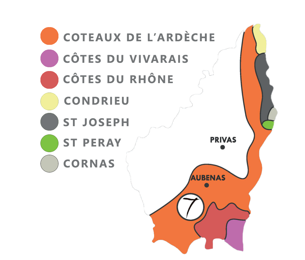 Les 7 appellations d'Ardèche par les Sept Pierres